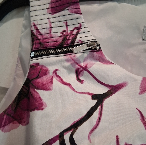 Worthington Purple and White Floral Y2K Sleeveless Women's Sheath Dress Size 8 - Picture 5 of 11